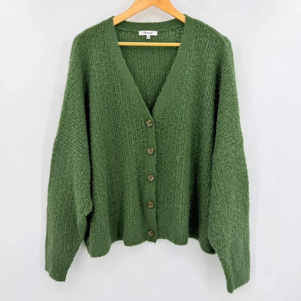 Madewell Alpaca Blend Mayfair Olive Green. Sweater Oversized Cardigan Plus 4X - Picture 5 of 11
